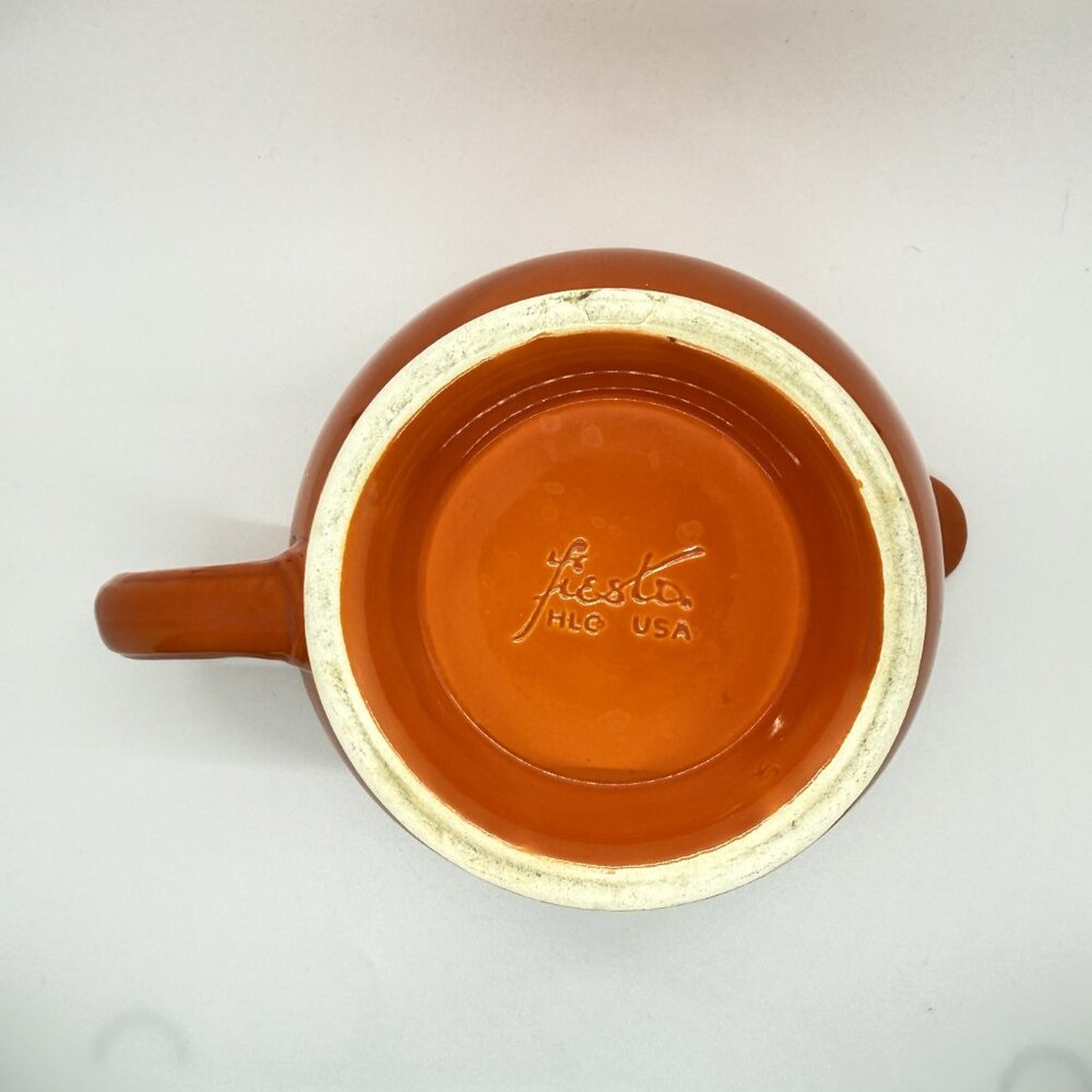 Vintage Fiesta Ware RED (orange) - Lip Pitcher 1936 - 1946 - 64oz - Picture 10 of 13